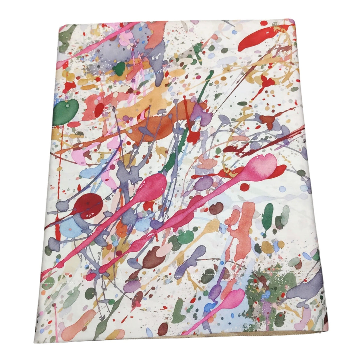 Lenzuola effetto copriletto Pollock Tag House rosa con fantasia moderna a schizzi di colore