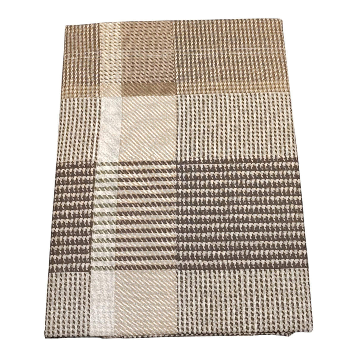 Completo lenzuola Castiglione Riviera beige e marrone con quadri e microfantasie