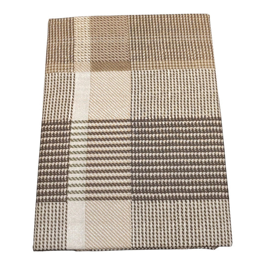 Completo lenzuola Castiglione Riviera beige e marrone con quadri e microfantasie