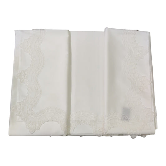 Lenzuola matrimoniali con pizzo Era Dea colore chiaro