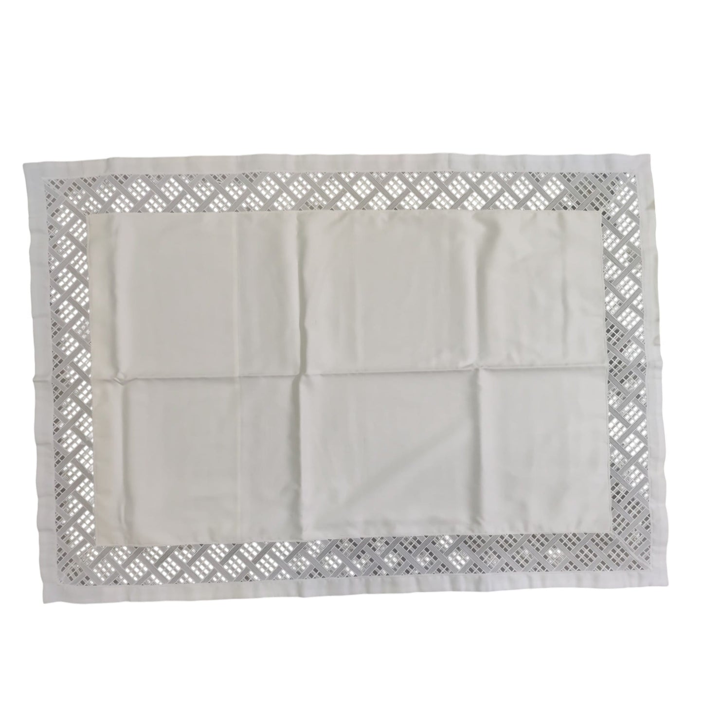 Lenzuola matrimoniali con pizzo geometrico Leo Lace Dea