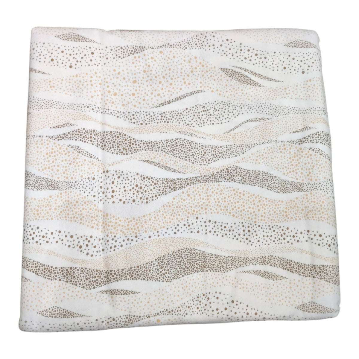Tessuto Sky Caleffi in flanella color naturale con fantasia a onde puntinate