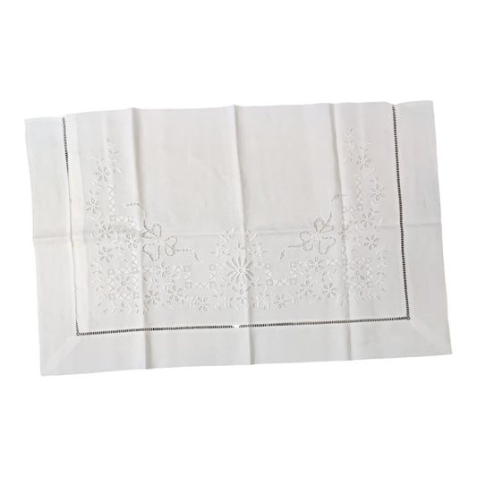 Lenzuolo Matrimoniale Bellavia F 73 Bianco Ricamato