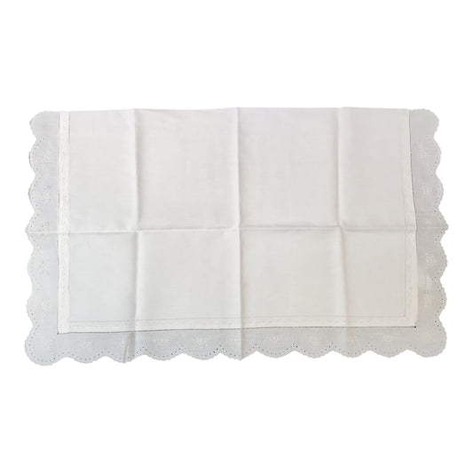 Lenzuolo Matrimoniale Bellora 7378 Filo Seta Bianco Ricamato
