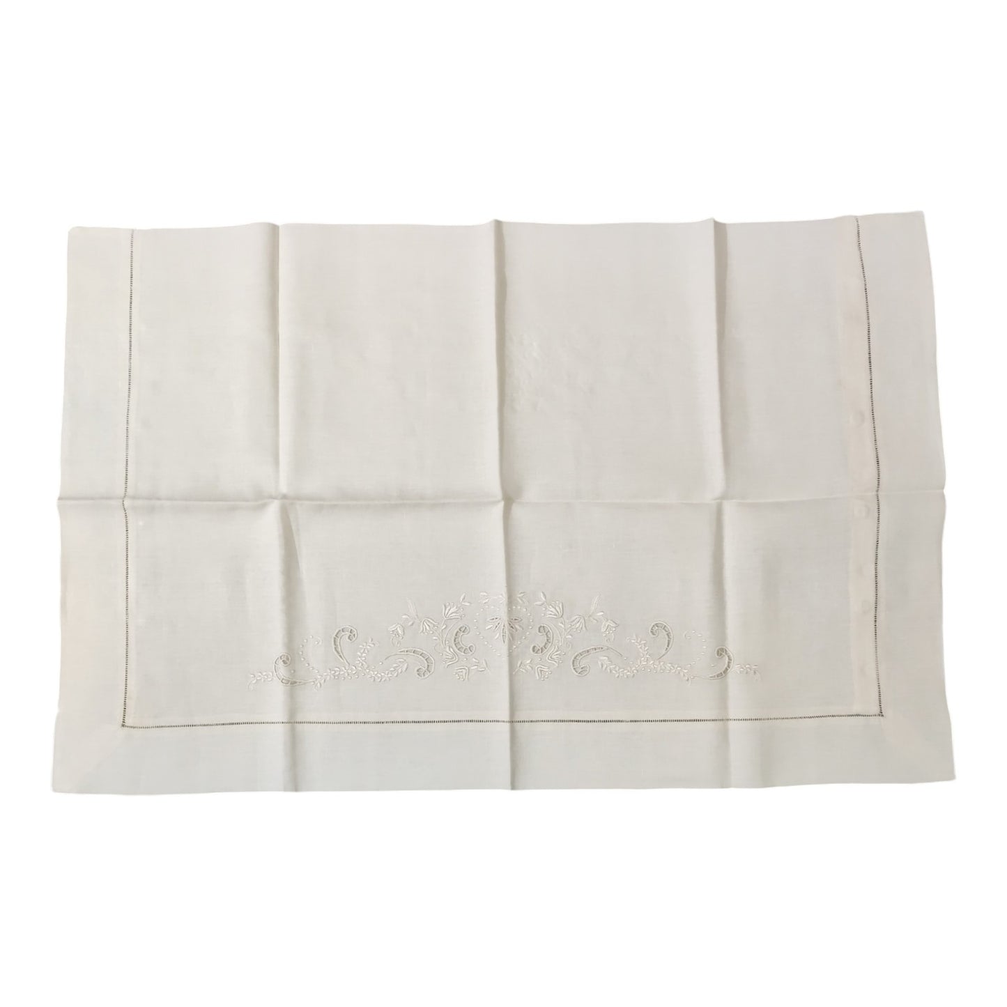 Parure matrimoniale Bellora Broderie ecrù con elegante ricamo ornamentale