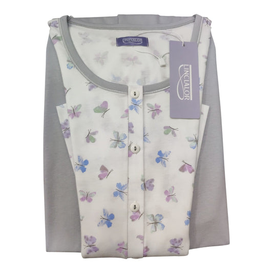 Pigiama Donna Linclalor LS175391 Lungo Mezza Manica Serafino