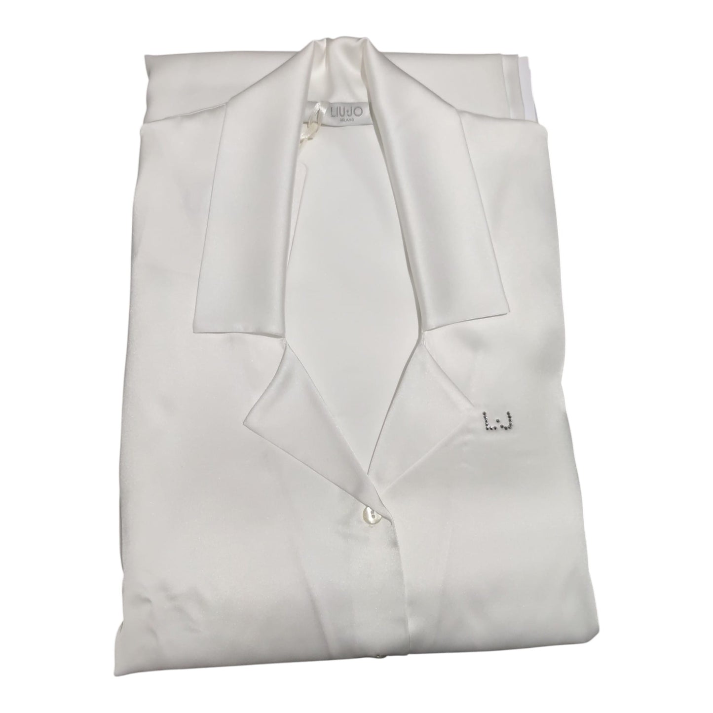 Completo pigiama donna Liu Jo DL0070 in raso color Latte