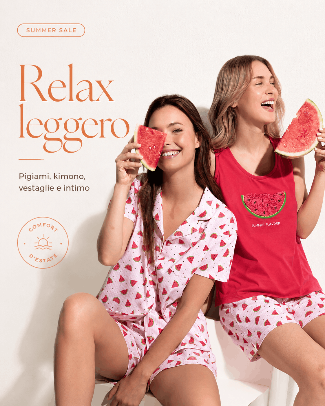 Relax leggero con pigiami estivi donna, kimono, vestaglie e intimo per i Saldi Estivi La Femina Home