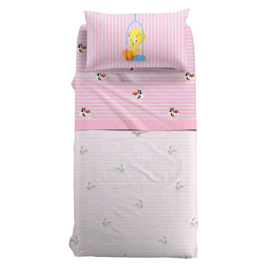 Completo Singolo I Love Tweety Looney Tunes Caleffi in cotone