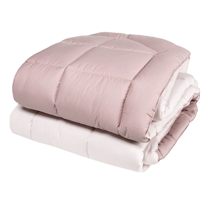 Trapunta matrimoniale Dialogo Fazzini rosa reversibile