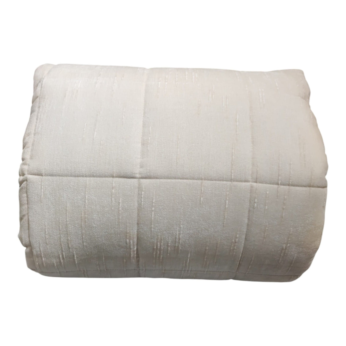 Trapunta in ciniglia Riviera Lorey Bianco antico ripiegata, dettaglio della texture