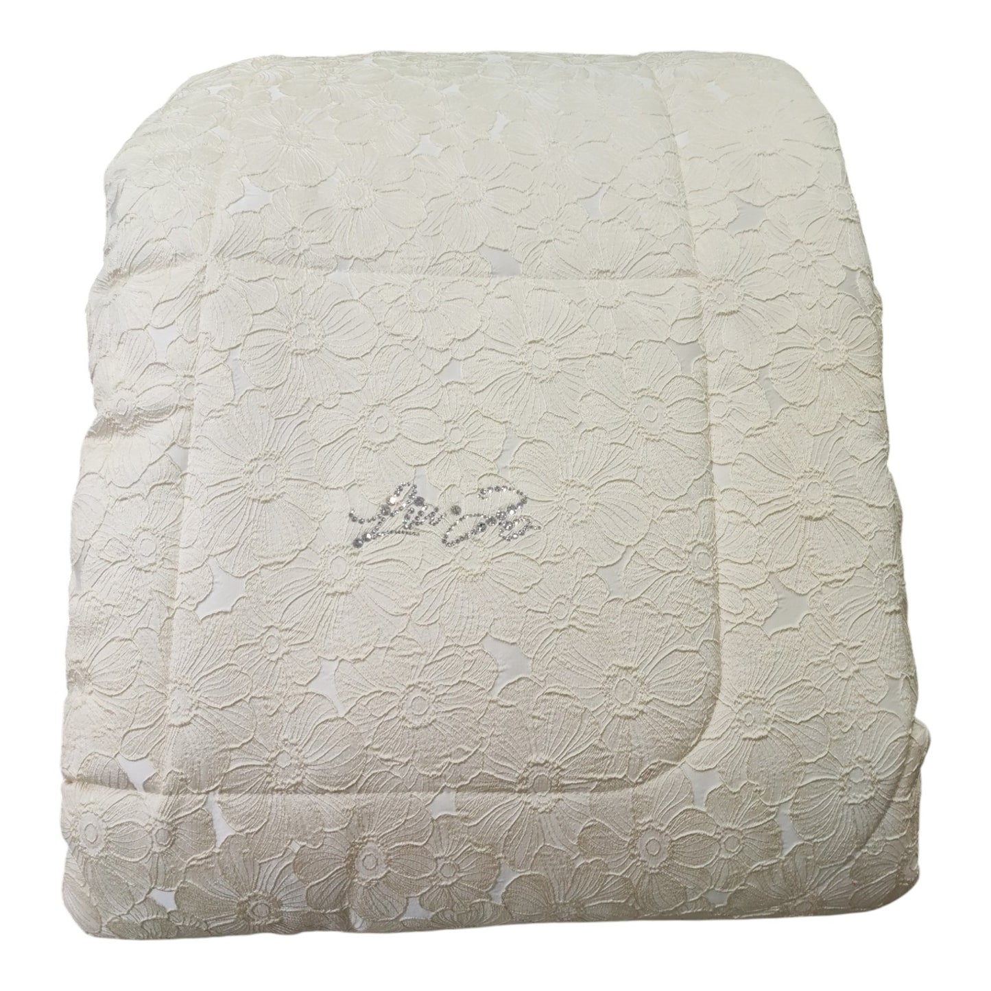 Trapunta matrimoniale Cassiopea Liu Jo Casa colore avorio con jacquard floreale