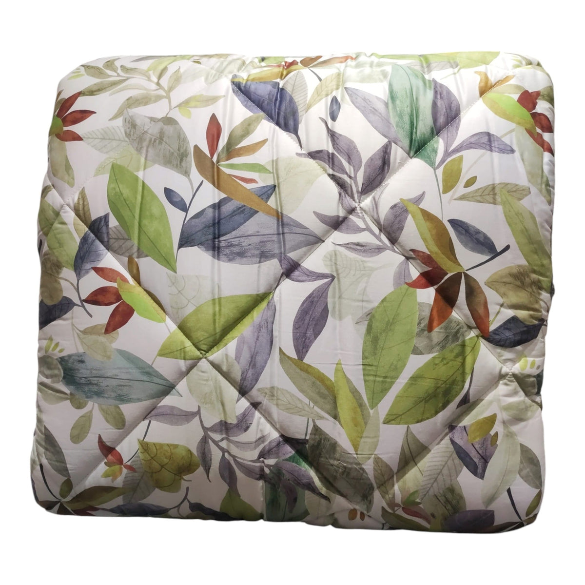 Trapunta matrimoniale Nature Tag House verde 260x270 cm con fantasia botanica a foglie