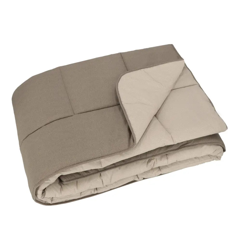 Trapunta singola Chromo Gabel Tortora double face con retro beige
