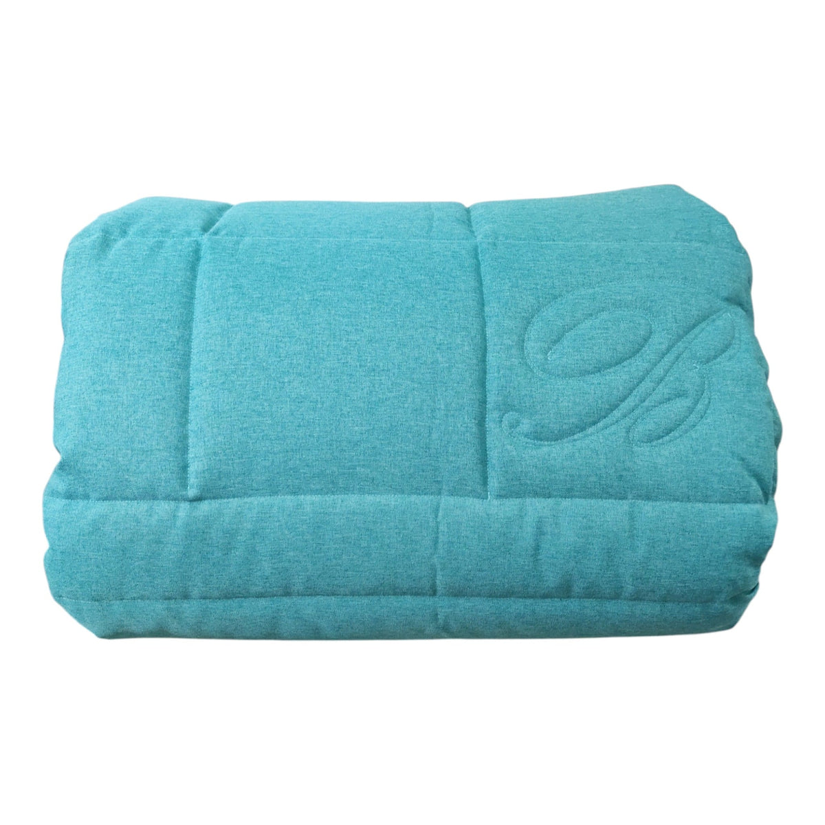 Trapunta Sunday Blumarine Home Smeraldo con monogramma B e trapuntatura a cornici